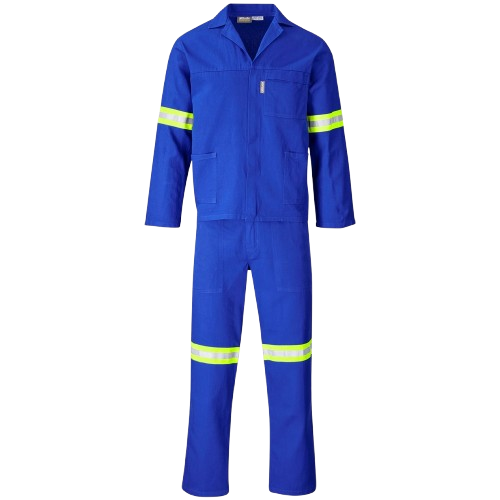 Technician 100% Cotton Conti Suit - Reflective Arms & Legs [Yellow Tape]