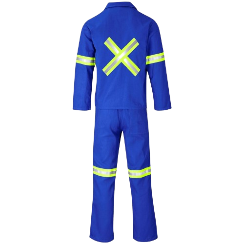 Technician 100% Cotton Conti Suit - Reflective Arms, Legs & Back [Yellow Tape]